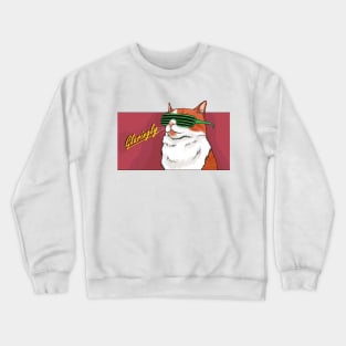 Dazzling cat, red Crewneck Sweatshirt